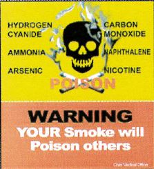 Jamaica 2013 ETS general - secondhand smoke, poison symbol (front)